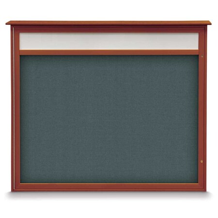 United Visual Products Double Door Enclosed Indoor Letterboard UV11255-WHITE-WHITE